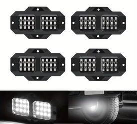 4-pc LED White Light Rock Lights