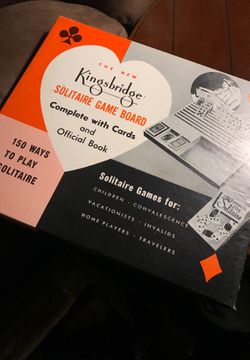 VINTAGE KINGSBRIDGE SOLITAIRE GAME BOARD
