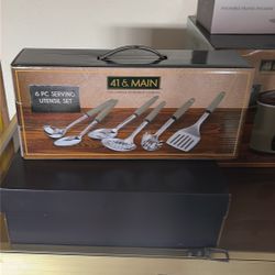 41 & MAINE, SIX PIECE SERVING UTENSIL SET BRAND NEW IN THE BOX