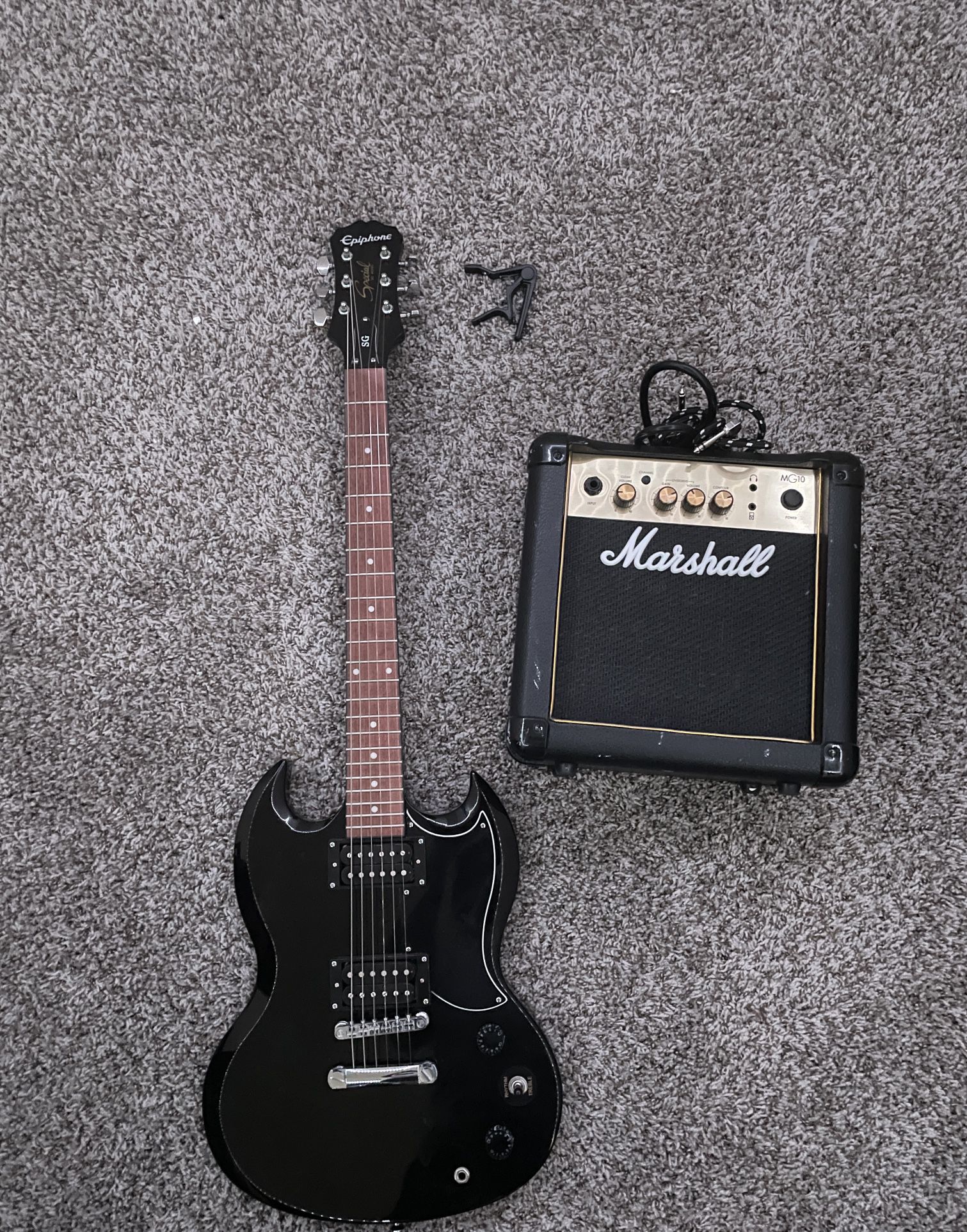 Epiphone SG Special & Marshall Combo Amp