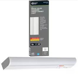 Commercial Electric Plug-In 12 inch Linkable LED Undercabinet Light Task Under Counter Kitchen Lighting 3 Color Temperature Options=P3-455