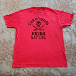 Ripple Junction Goonies Never Say Die Red Graphic Short Sleeve Tee Shirt Size XL