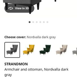 Arm Chair Ikea And Ottoman 