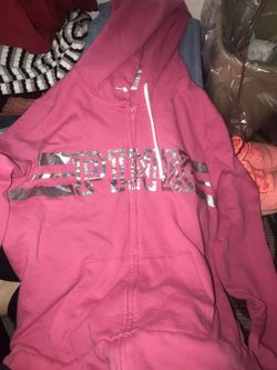 pink hoodie