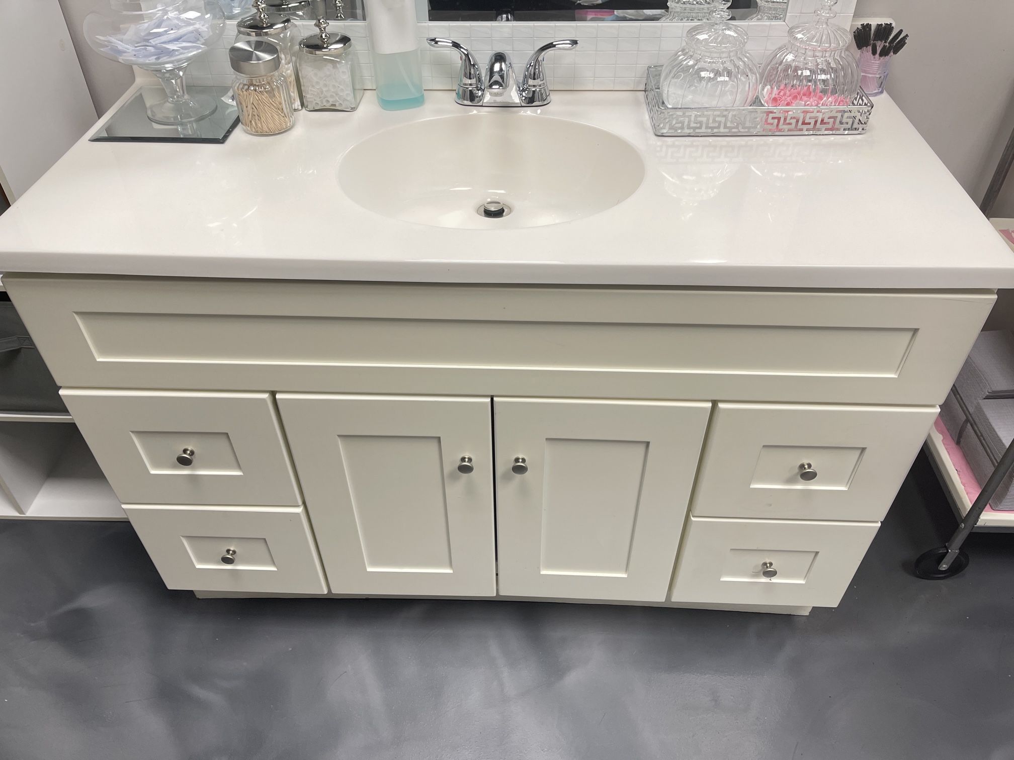 Like New Bathroom Vanity with Sink & Faucet
