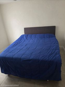 Complete Queen/Full Bed Set: Memory Foam Mattress + Box Spring + Frame (MUST GO BY THURSDAY Aug 20)
