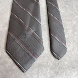 Authentic Christian Dior Paris New York Men's Tie 95% Polyester 5% Silk 55” Long
