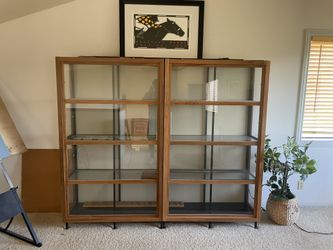 Mid-century glass display cabinet