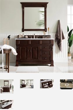 James Martin Brookfield 48in Brushed Mahogany Single Bathroom Vanity ONLY