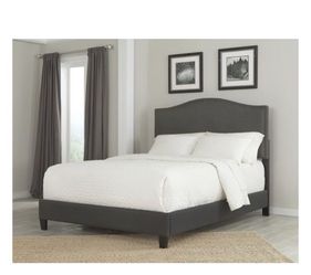 New Linen grey queen headboard footboard frame