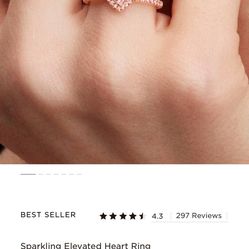 Pandora Heart rose gold 14k Rose gold plating ring