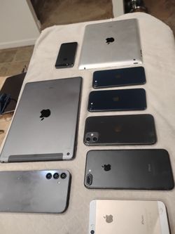 Apple iPads&iPhones lot plus 1 Samsung  9Devices in total