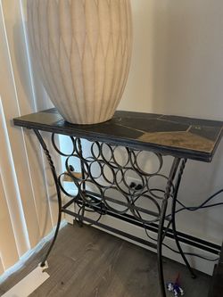 Stone Wine Rack Table