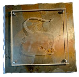 SLATE w/Lucite engraved Manta Ray