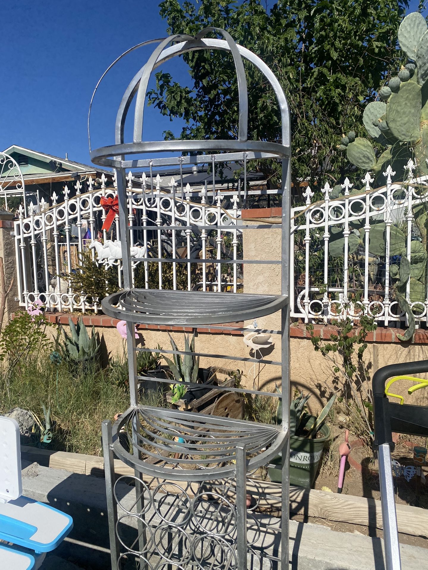 Plant Holder With Wine Rack