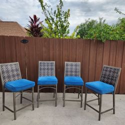 Ashley Metal Counterhigh Chairs with Cushions