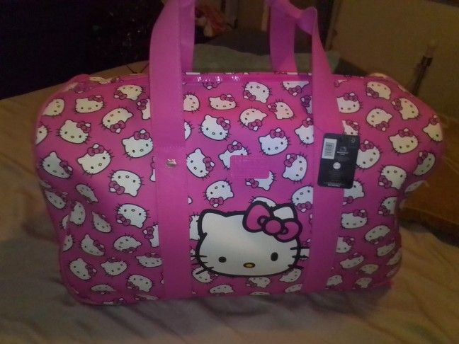 Hello Kitty Rolling Tote Luggage Bag