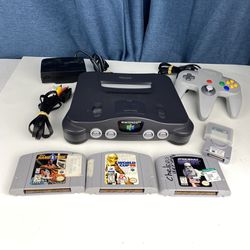 Nintendo 64 N64 Bundle w/ 3 GAMES + Memory 