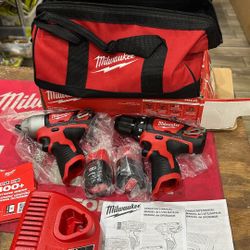 Milwaukee M12 12-Volt Lithium-Ion Cordless 2-Tool Combo Kit 