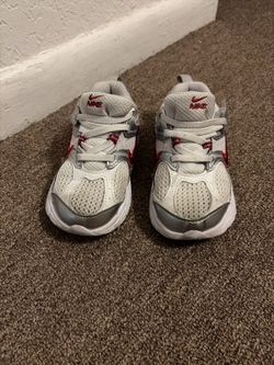 Nike Toddler Sneakers - Size 9C (White/Silver/Red)