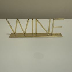 Decorative Gold “WINE” Sign