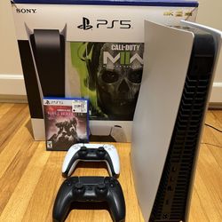 PlayStation 5 Disc + 2 Controllers + Armored core 6