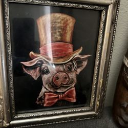 Pig Art With Frame ‘Janis 2013’