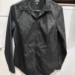 Black Button Down Shirt - Womens 14 XL