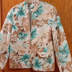 Alfred Dunner Floral Patterned Jacket 16