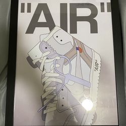 Framed off white jordan 1 poster