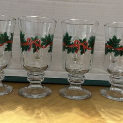 HOLIDAY IRISH COFFEE MUGS w/Gold Rim 