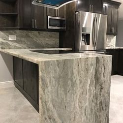 Granite quartz wood kitchen cabinets