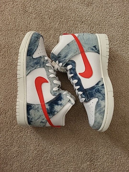 Wmns Nike Dunk High "Washed Denim " Size 7.5wmns/6 Youth