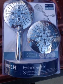 Moen Hydro Energetix 8-Setting Handheld + Wallmount Combination Shower (Model 200C0).