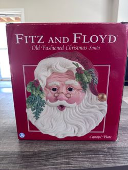 Fitz and Floyd Santa Canapé Plate