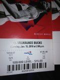 Wizard vs Milwaukee Monday jan.15, 2018 @2:00 121sec, Row L, seat 12 both tickets come with $15 meal plan
