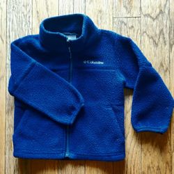 Columbia Long Sleeve Zip Up Fleece Jacket Kids Baby Toddler Size 2 T Coat Sweater 