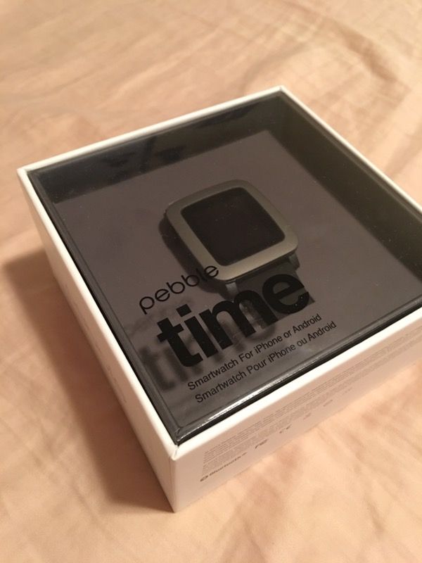 New Pebble Time Smartwatch Black