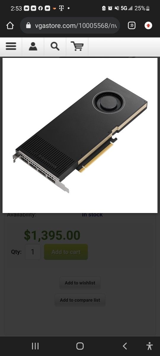 NVIDIA PG190A RTX A4000 16GB GDDR6 PCI EXPRESS 4.0 X16 VIDEO CARD