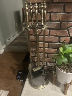 Brass Fireplace tools
