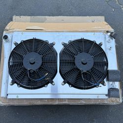 3 Row Aluminum Radiator Shroud Fan Kits 1982-2002 Chevy Corvette C4 S10 Blazer 5.7L