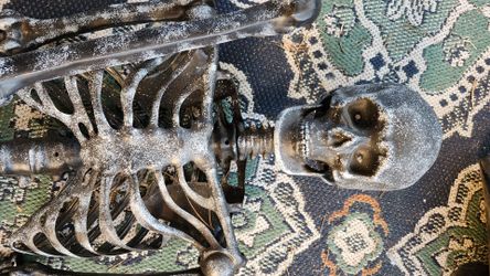5ft Black Skeleton with Left Leg Off