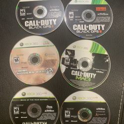 Xbox 360 Call Of Duty Game (6) Bundle - Discs Only (Tested)  - Fast Shipping!