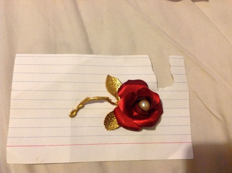 Vintage rose Giovanni brooch