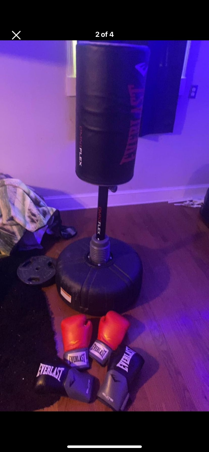 Everlasting Punching Bag And Gloves