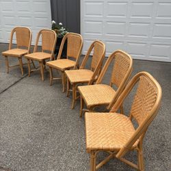 Beautiful Rattan Chairs - Set Of 6