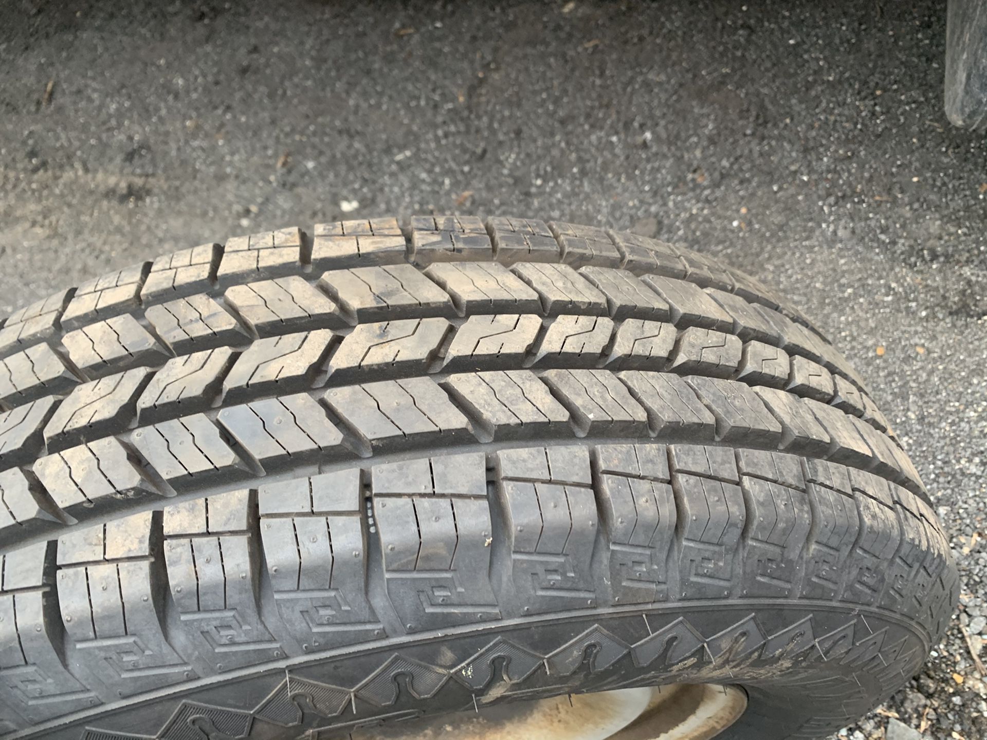 A set of 4 tires size LT225 75 R16. Has 50 miles on them almost brand new