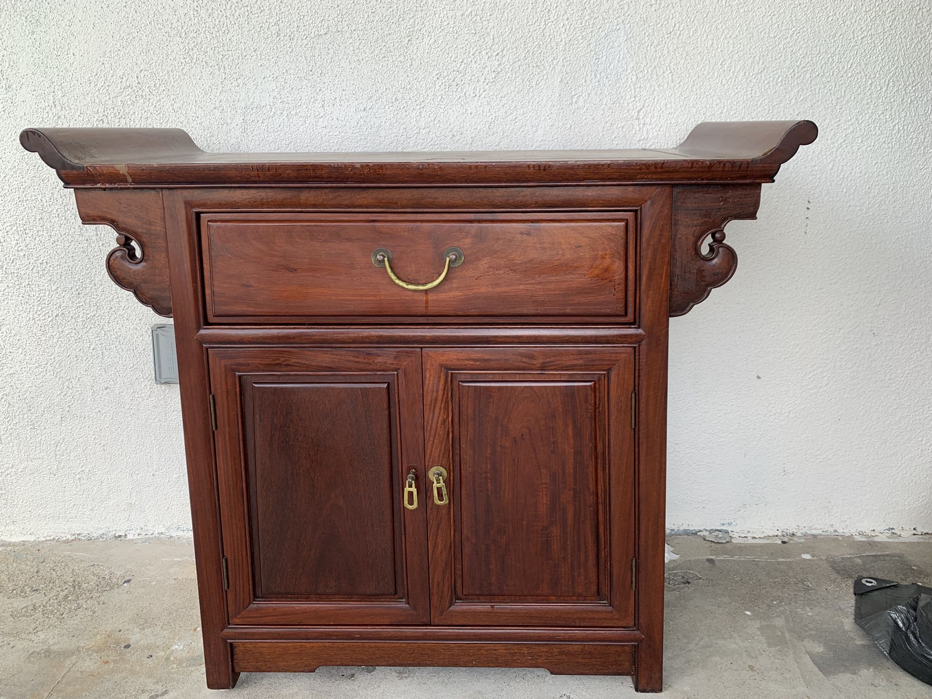 Vintage Accent Table Mahogany Wood