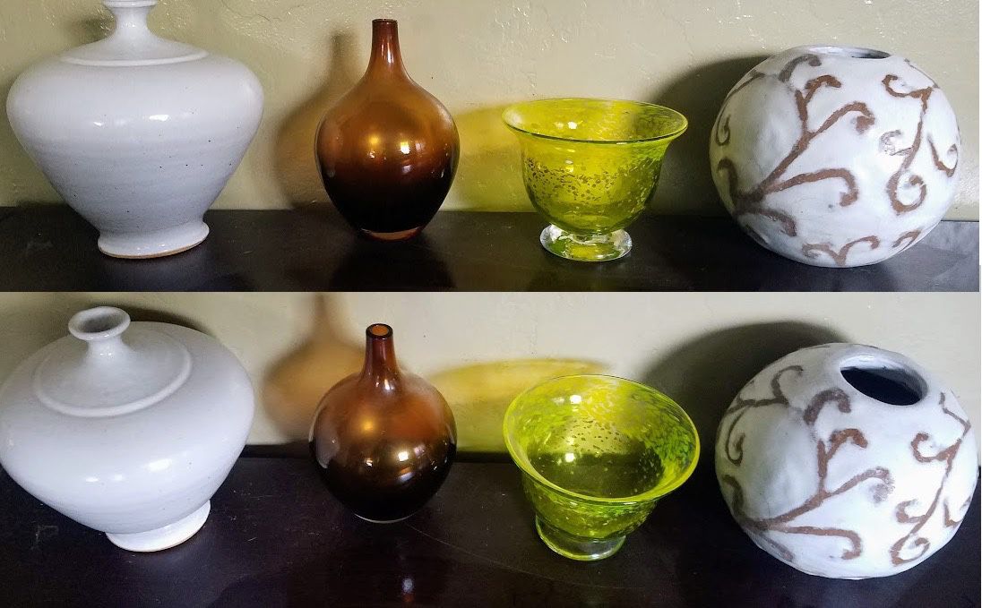 Plant pot, flower bud vase, glass potpourri bowl
