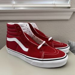 Vans Hi Top Size 9.5M 11W Red